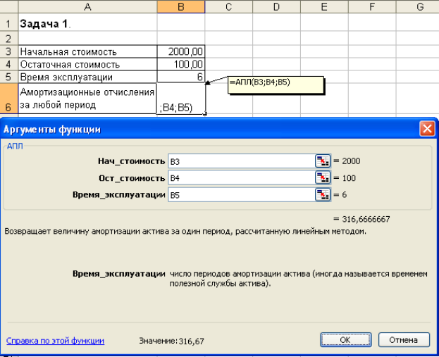 Формула амортизации - калькулятор (с шаблоном excel)