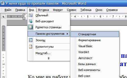 Главное окно, настройки и параметры текстового процессора ms word