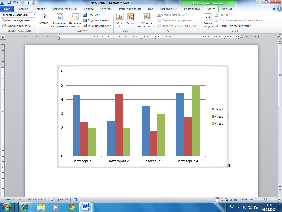 Как сделать диаграмму в ворде