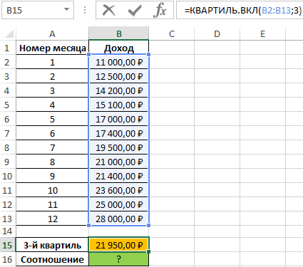 Как в excel посчитать медиану