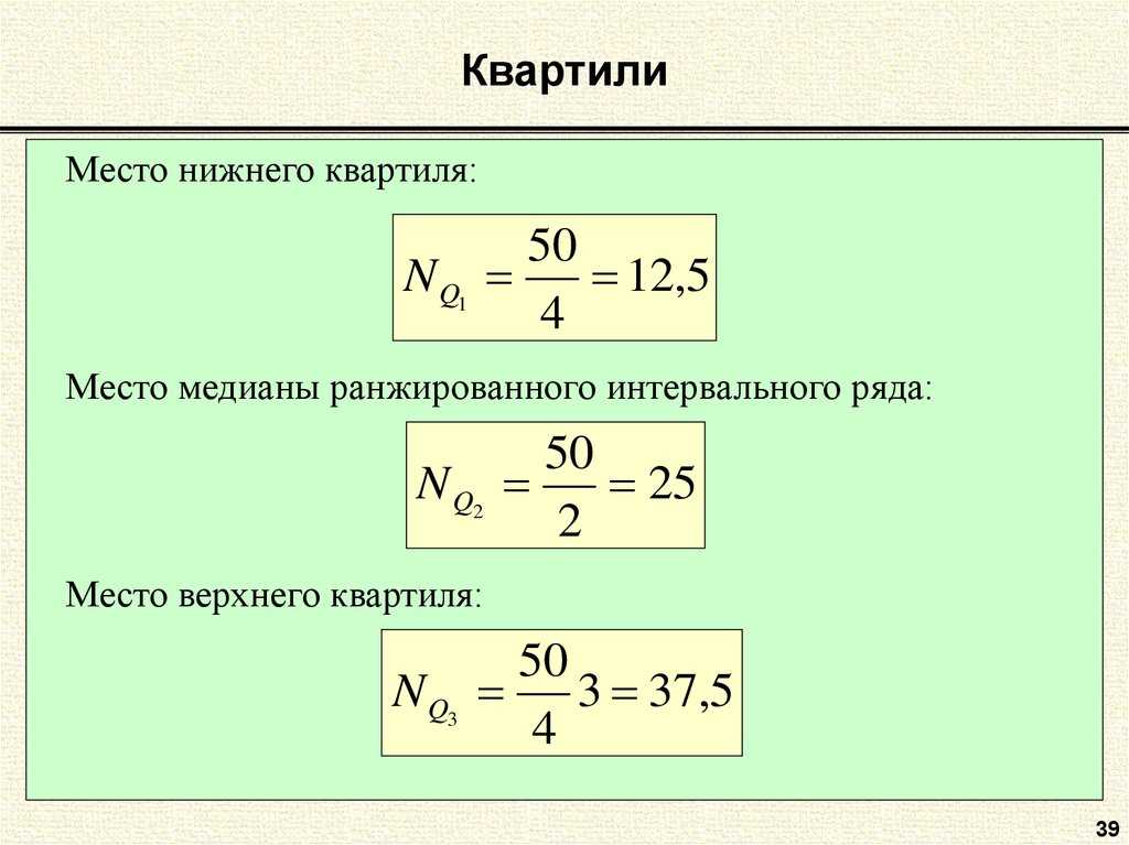 Параметры дискретного закона распределения. как вычислить верхний квартиль