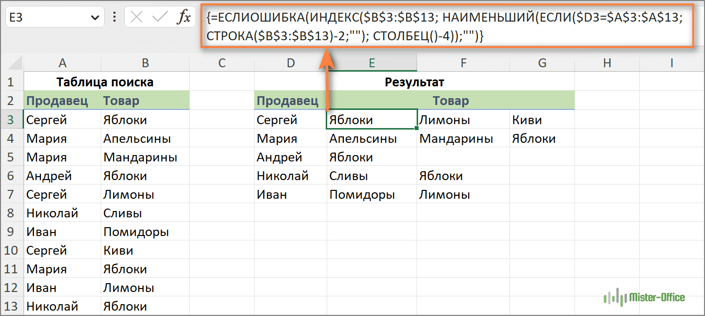 Еслиошибка в excel примеры