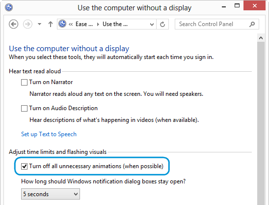 Как отключить анимацию в windows 10: 4 способа убрать визуальные эффекты