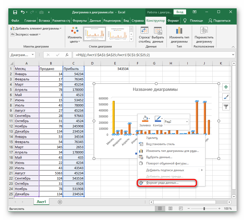 Комбинированная диаграмма в excel это