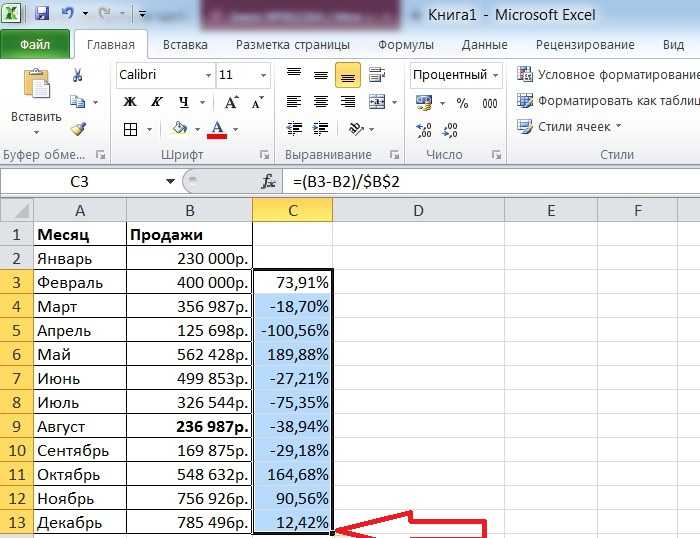 Как в excel посчитать процент от числа: формула, чтобы вычислить – windowstips.ru. новости и советы