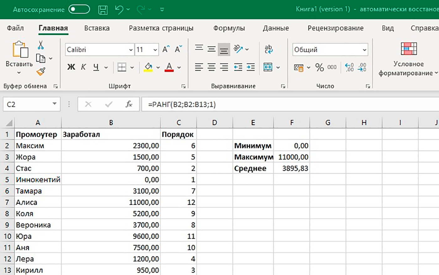 Excel есть. Формула ранг в excel. Вставка формулы в эксель. Как узнать минимальный доход в экселе. Эксель посчитать итог.