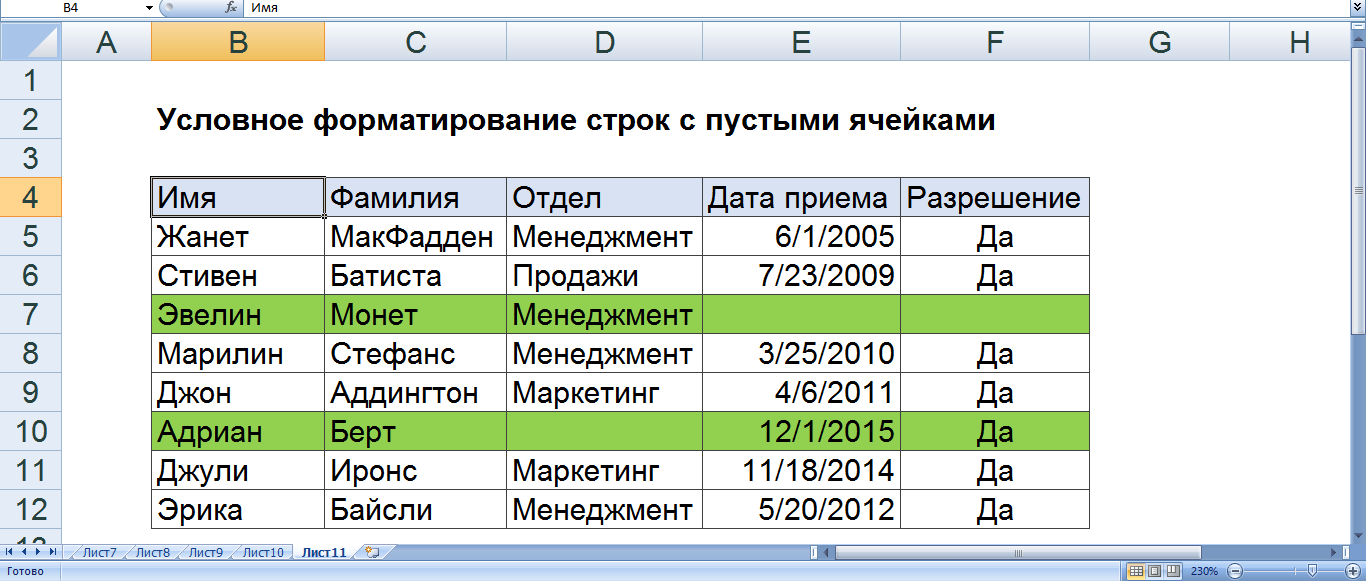 Как сделать условное форматирование в excel? инструкции с примерами.