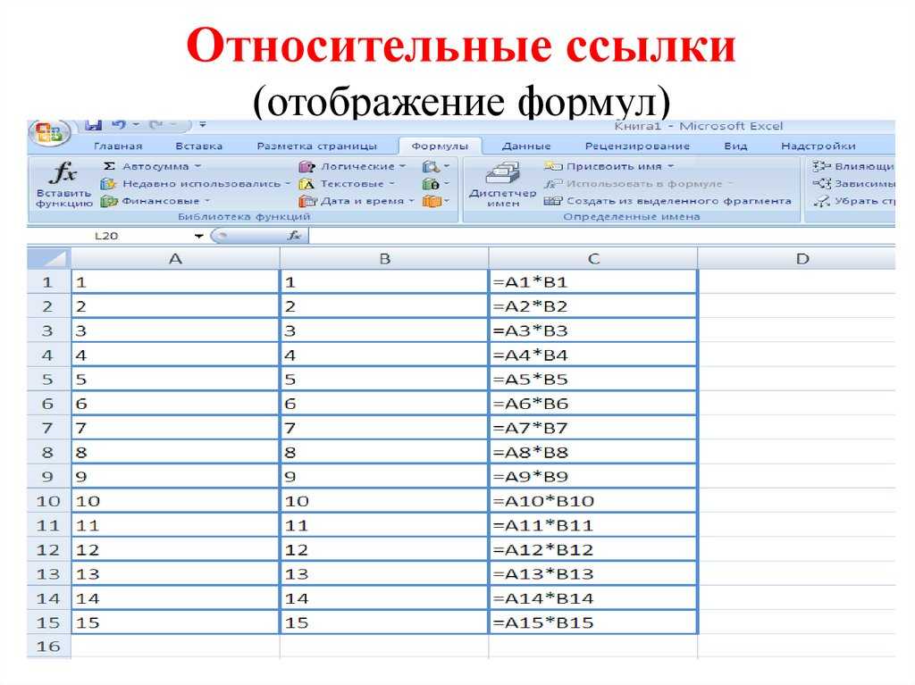 абсолютные ссылки в excel