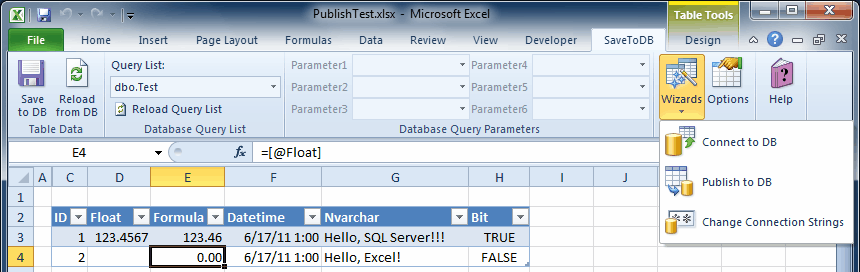 Sql server excel