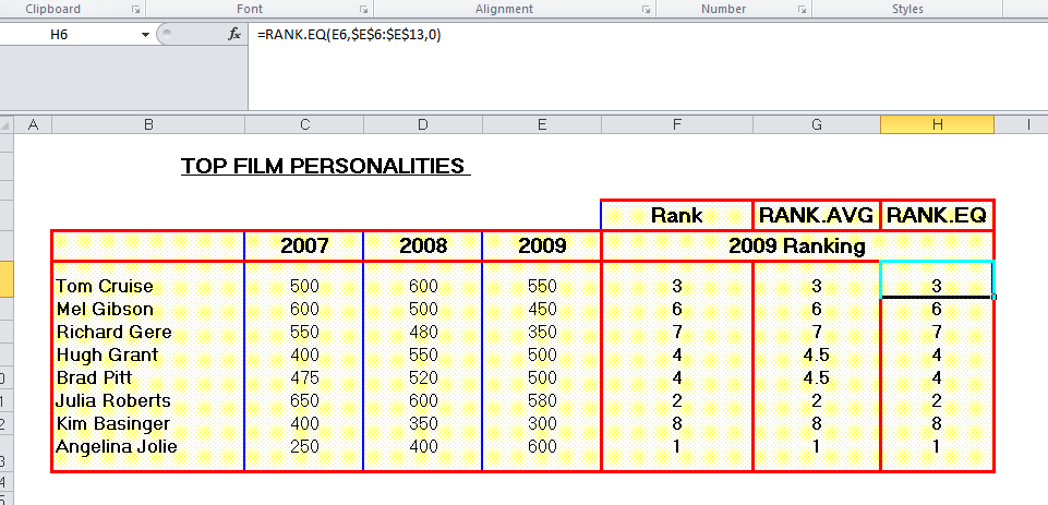 Ранг по условию excel