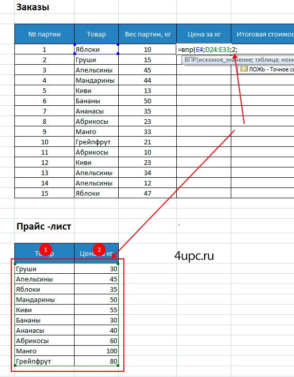 Функция впр в excel. как использовать?