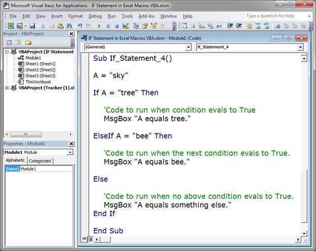 Решения, условия, алгоритмы if, then, switch в vba excel