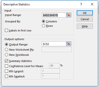 Input range. Описательная статистика в excel. Где в эксель описательная статистика. Описательная статистика пример. Описательная статистика в excel 2016.